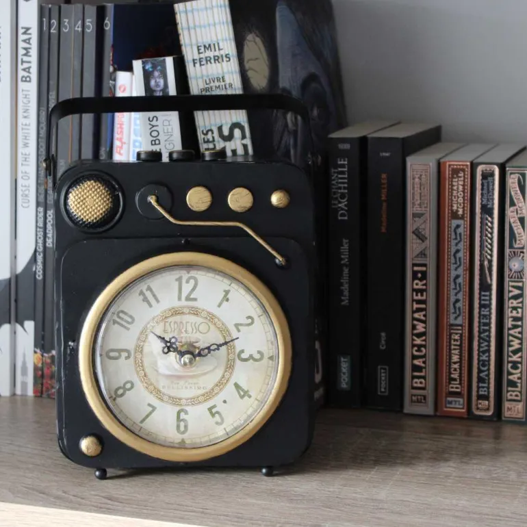 Horloge à poser vintage tourne disque