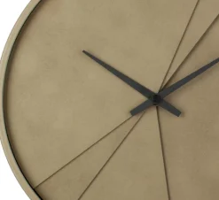 Horloge ronde en bois Lines 30 cm (Vert mousse)