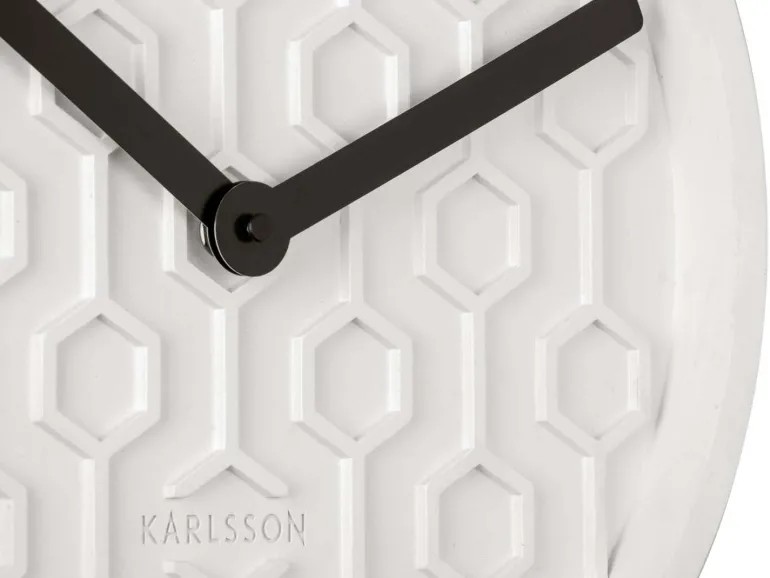 Horloge ronde en béton Honey 31 cm (Blanc)