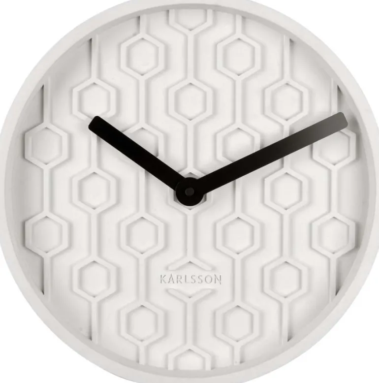 Horloge ronde en béton Honey 31 cm (Blanc)