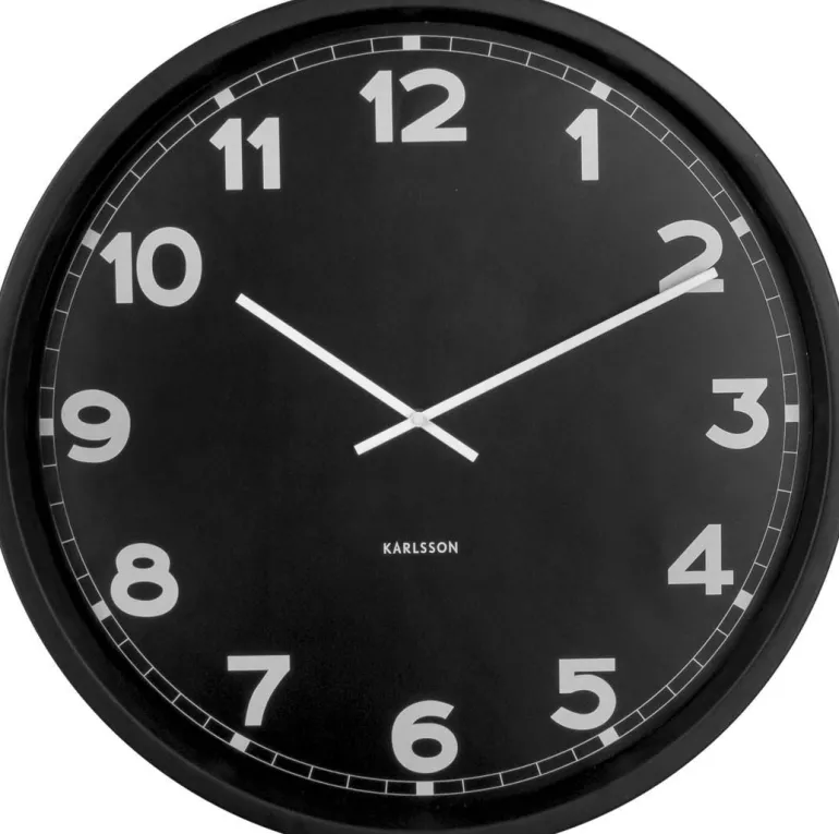 Horloge ronde en métal New classic 60 cm (Noir)