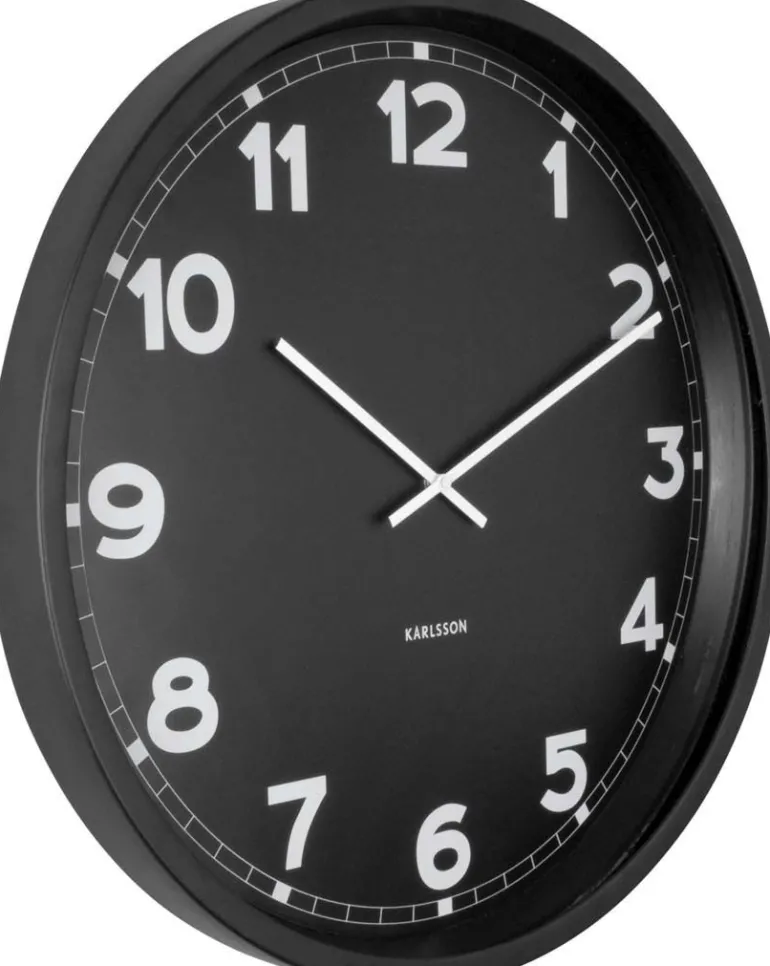 Horloge ronde en métal New classic 60 cm (Noir)