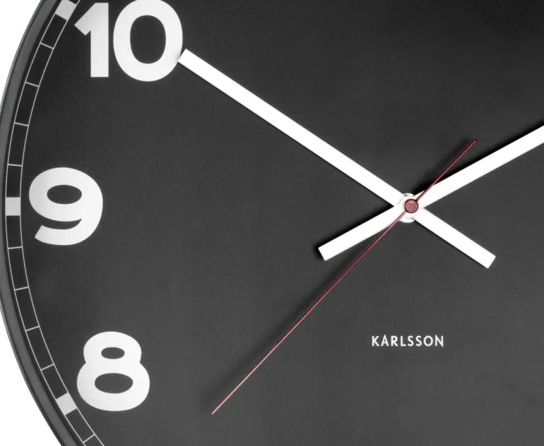 Horloge ronde en métal New classic 40 cm (Noir)