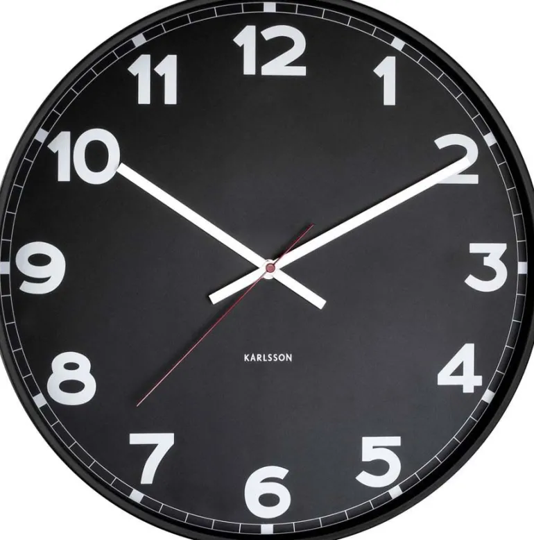 Horloge ronde en métal New classic 40 cm (Noir)