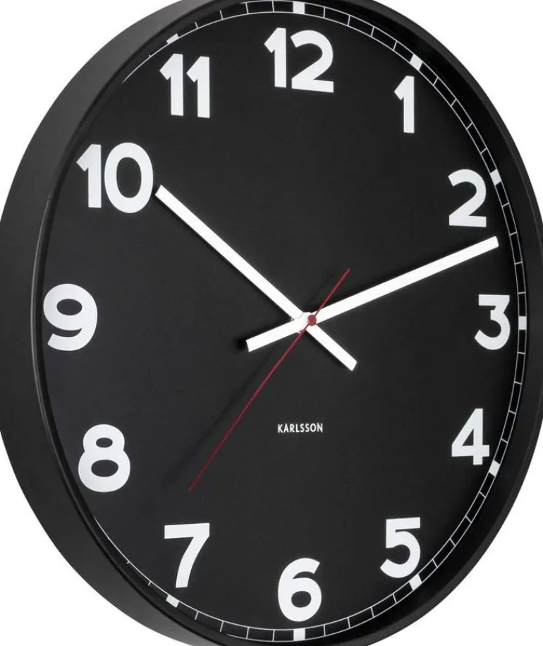 Horloge ronde en métal New classic 40 cm (Noir)