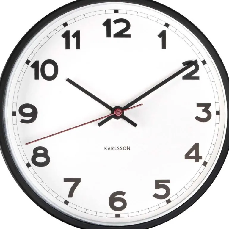Horloge ronde en métal New classic 20 cm (Blanc)