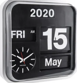 Horloge vintage Big Flip 43 cm (Argent)