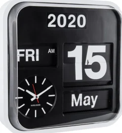 Horloge vintage Big Flip 43 cm (Blanc)