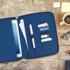 Housse avec organisateur pour tablette Papa en or (Bleu)