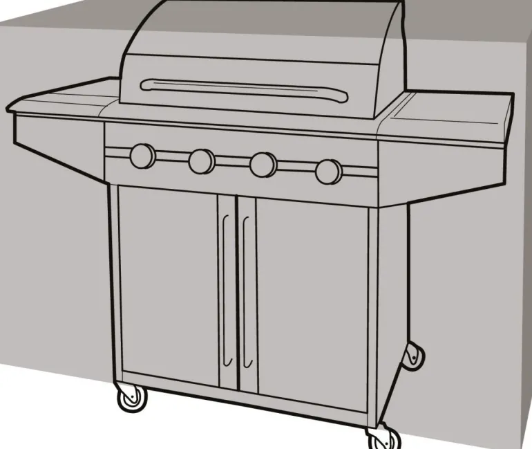 Housse de protection barbecue rectangulaire (165 cm de long)