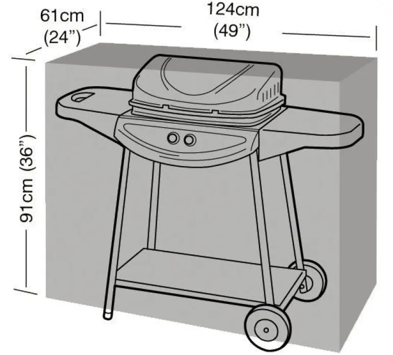 Housse de protection barbecue rectangulaire (124 cm de long)