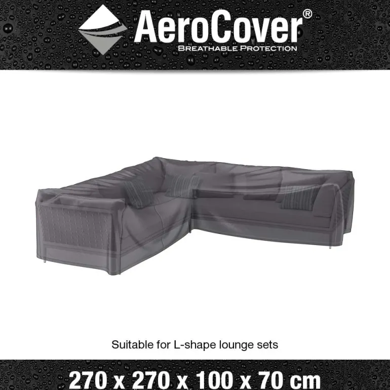 Housse de protection respirante pour ensemble de mobilier extérieur (Pour ensemble mobilier angle 270x272x100xH70 cm)