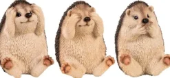 Hérissons expressifs en résine (Lot de 3)