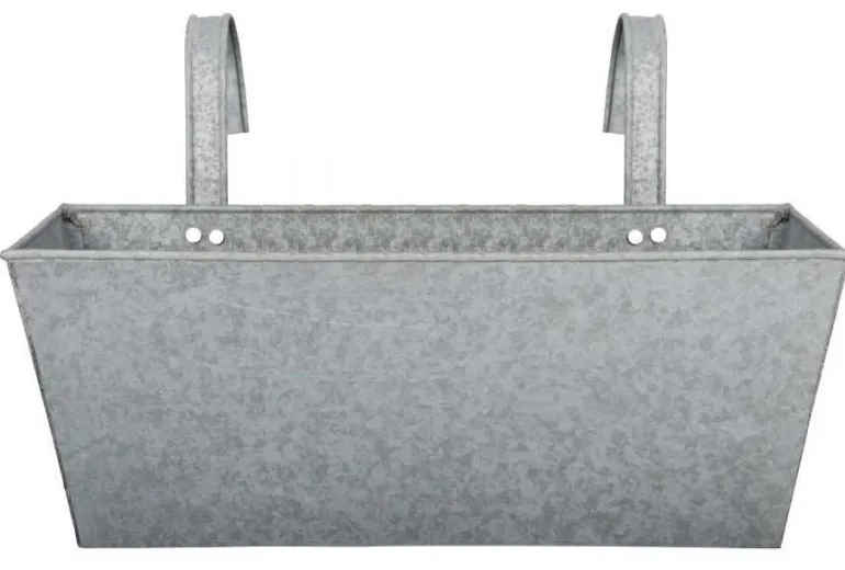 Jardinière balcon en zinc à suspendre (Gris)