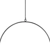 Jardinière déco ronde d'intérieur en métal noir (A suspendre)