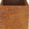Jardinière en acier corten rouille (78 x 38 x 38 cm)