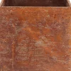 Jardinière en acier corten rouille (38 x 38 x 38 cm)