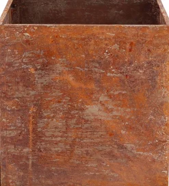 Jardinière en acier corten rouille (38 x 38 x 38 cm)