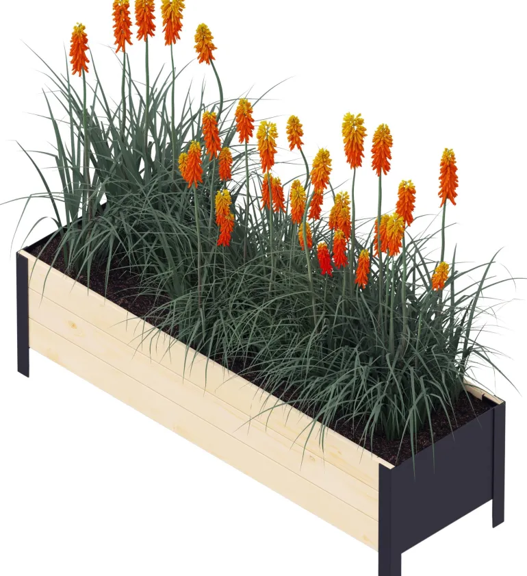 Jardinière en bois et métal Modern (Bas)