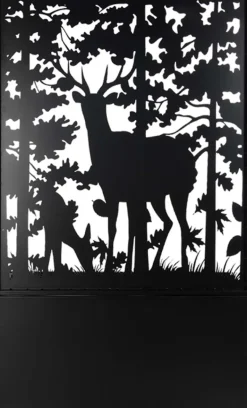 Jardinière en fer avec treillis (Motif cerf)
