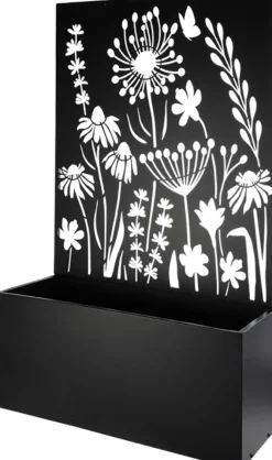 Jardinière en fer avec treillis (Motif floral)