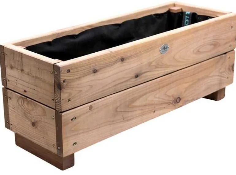 Jardinière en mélèze Moline 60 x 22 x 20 cm (Naturel)