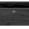 Jardinière en mélèze Moline 60 x 22 x 20 cm (Cérusé noir)