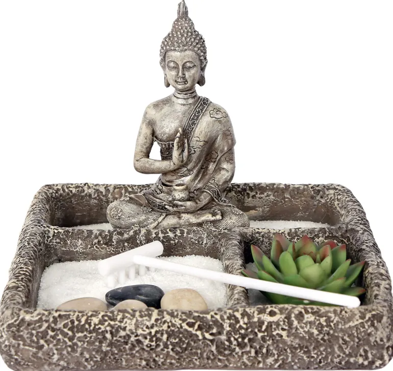 Jardin zen avec bouddha 19 x 14 x 19 cm