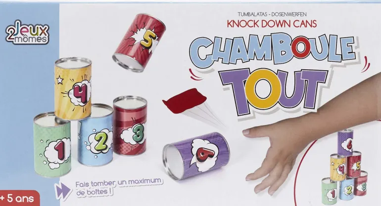 Jeu chamboule tout avec 3 balles