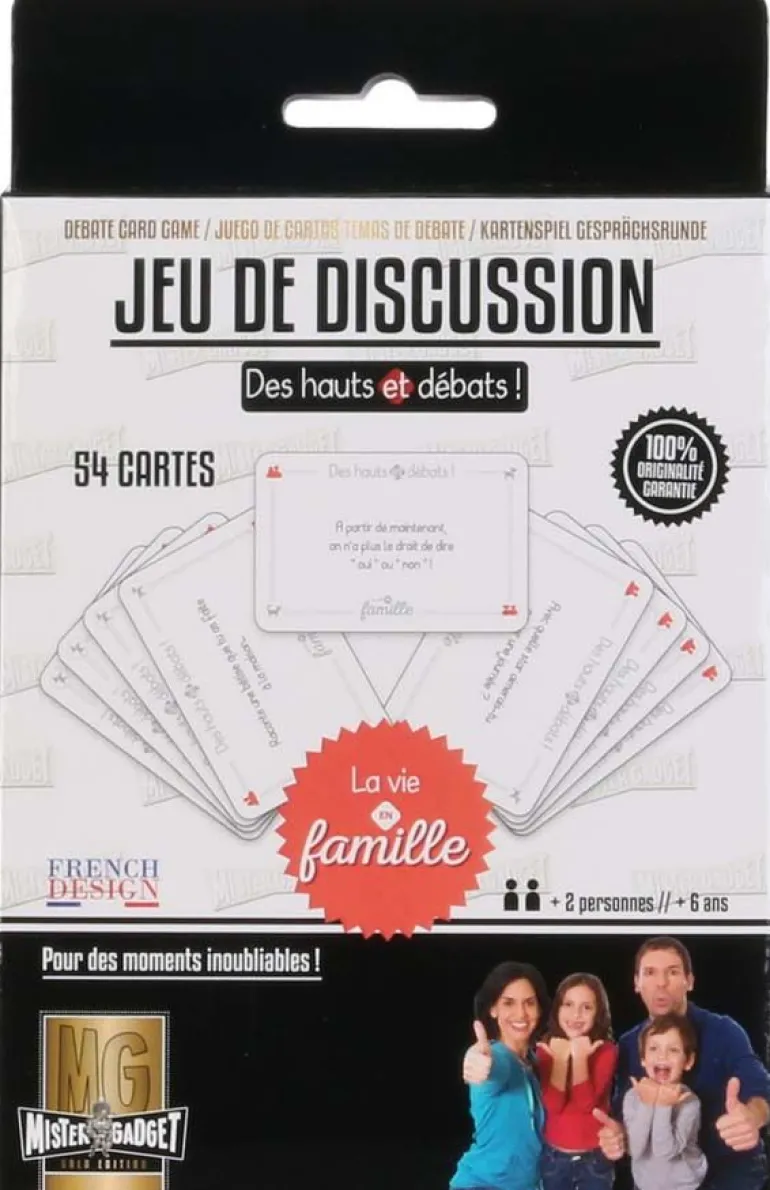 Jeu de cartes débat en famille 54 cartes