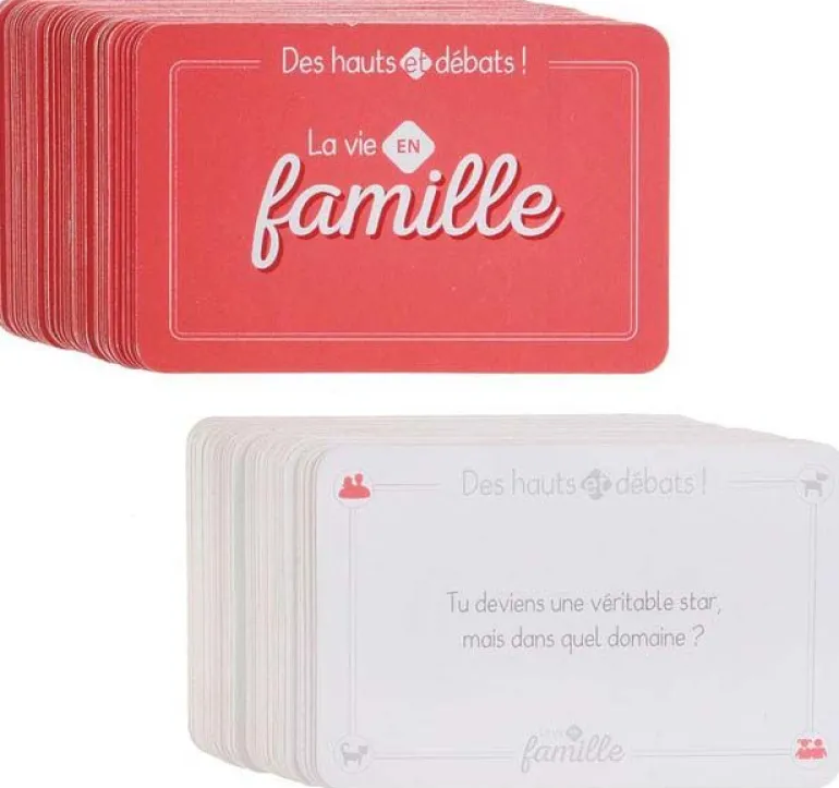 Jeu de cartes débat en famille 54 cartes