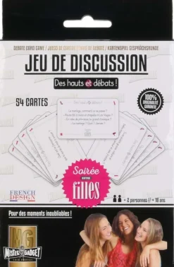 Jeu de cartes débat soirée filles 54 cartes