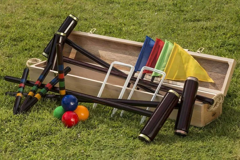 Jeu de croquet en bois 4 maillets