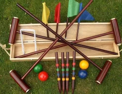 Jeu de croquet en bois 4 maillets