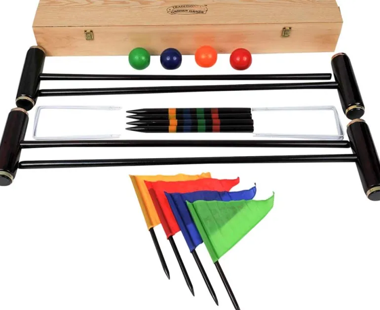 Jeu de croquet en bois 4 maillets