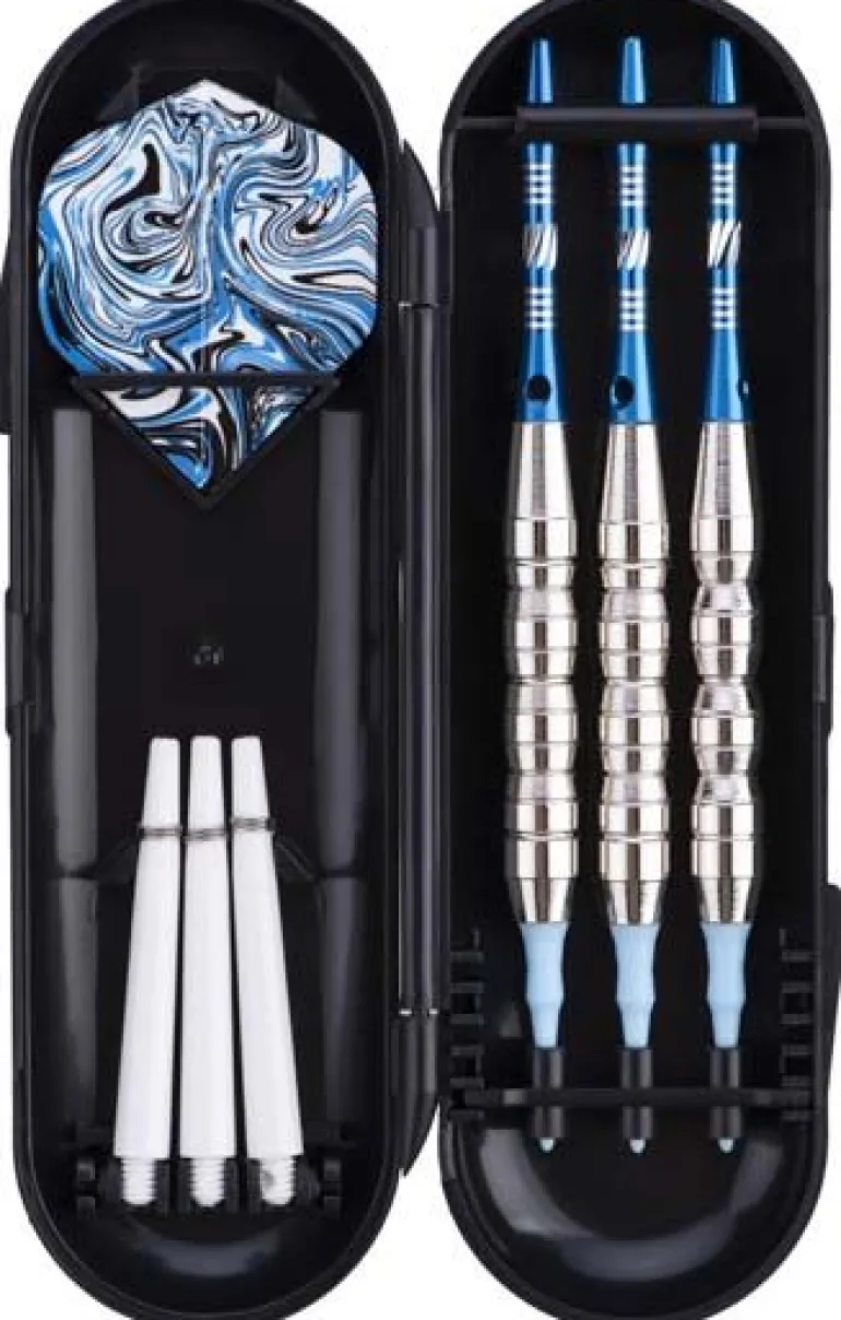 Jeu de 3 fléchettes professionnelles à pointe plastique 22 gr Deep Sea