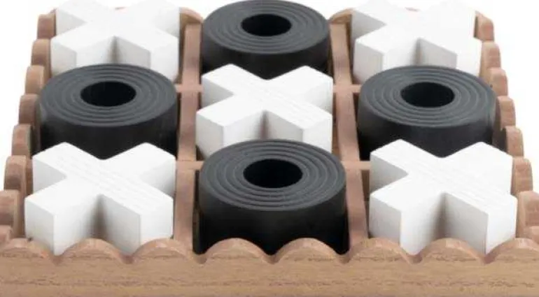 Jeu de morpion en MDF Tic Tac (Noir)