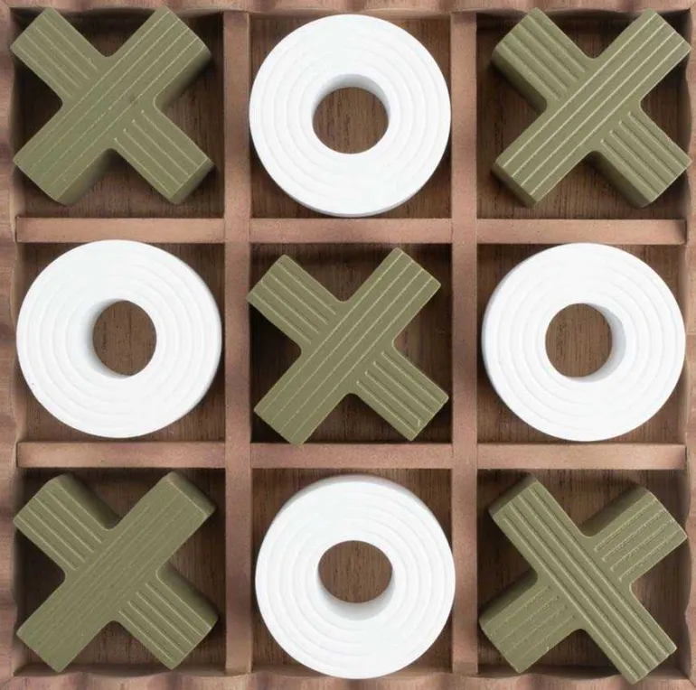 Jeu de morpion en MDF Tic Tac (Vert)