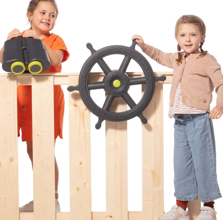 Jumelles XXL en plastique pour enfants (Anthracite et vert lemon)