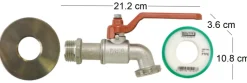 Kit adaptateur de cuve 1000l avec robinet 1/4 tour