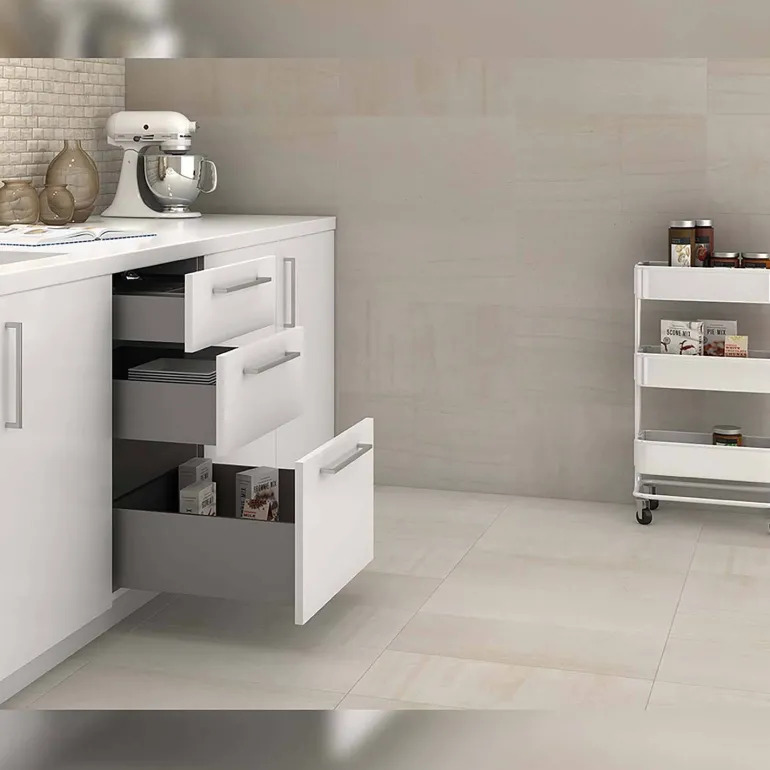 Kit tiroir anthracite meuble cuisine et salle de bain Concept (Pour tiroir de 35 x 18.5 cm)