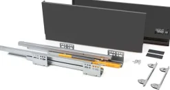Kit tiroir anthracite meuble cuisine et salle de bain Concept (Pour tiroir de 35 x 18.5 cm)