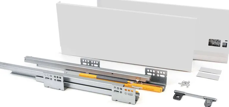 Kit tiroir blanc meuble cuisine et salle de bain Concept (Pour tiroir de 35 x 18.5 cm)