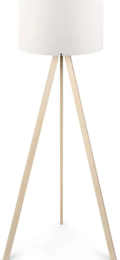 Lampadaire en MDF et PVC Floor (Chêne et blanc)