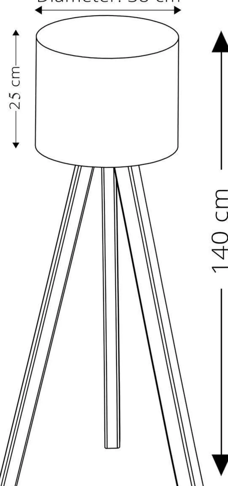 Lampadaire en MDF et PVC Floor (Gris et marron)