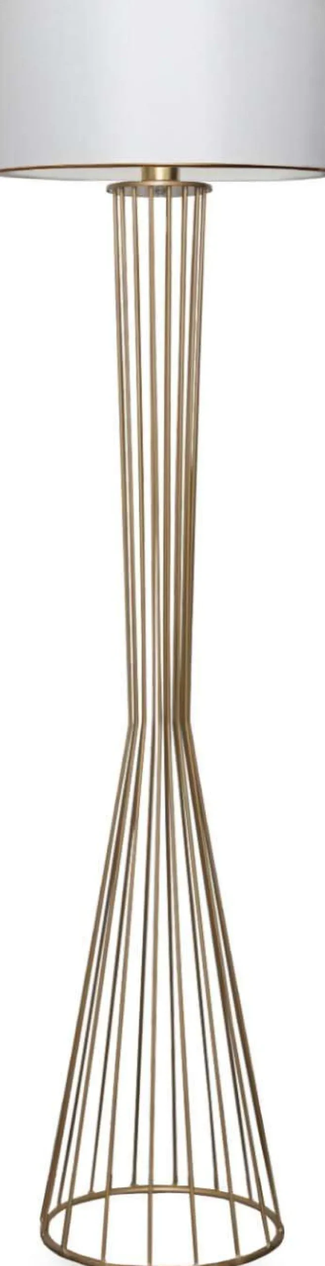 Lampadaire en métal doré Lamp