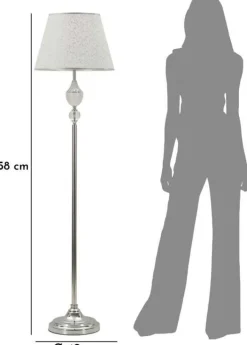 Lampadaire en métal Kody 40 x 158 cm