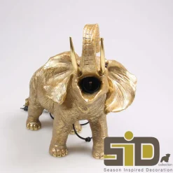 Lampe animal doré en résine (Elephant)