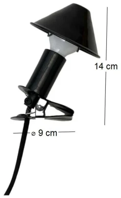 Lampe à clipser en métal Mush room (Noir)