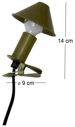 Lampe à clipser en métal Mush room (Olive)